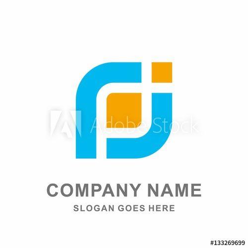 Letter P in Square Logo - Monogram Letter P Square Pixels Speed Data Connection Technology