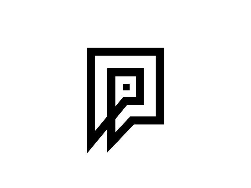 Letter P in Square Logo - Logo letter P