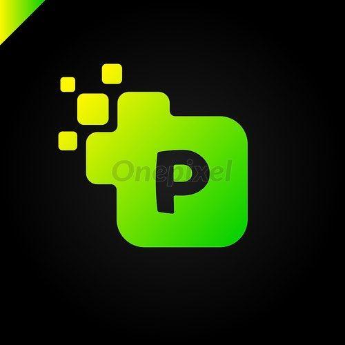 Letter P in Square Logo - Business corporate square letter P font logo design vector. Colorful ...