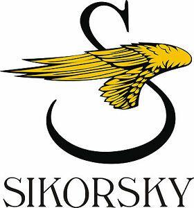 Sikorsky Logo - Sikorsky Helicopter Logo Sticker Decal 8 Wide & 6.8 High