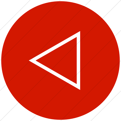 Red Circle with White Triangle Logo - IconsETC » Flat circle white on red classic arrows triangle clear ...