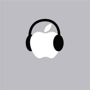 Funny Apple Logo - Headphones Apple Logo Laptop Vinyl Decal Sticker Macbook Funny
