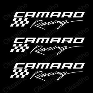 Camaro Racing Logo - 3*CAMARO RACING Die Cut Decals Stickers Vinyl Self Adhesive Emblem