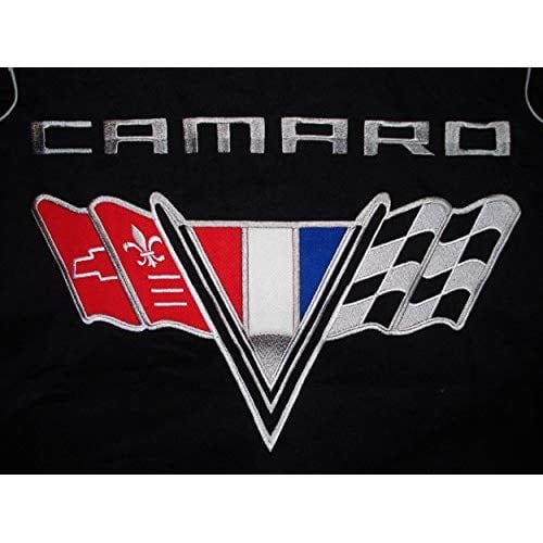 Camaro Racing Logo - Chevrolet Camaro Embroidered Racing Cotton Black Collage Jacket JH ...