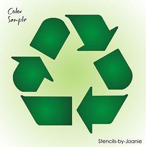 Green U Logo - Stencil Recycle Go Green Symbol Logo Bin Label Trash Can Art Craft ...