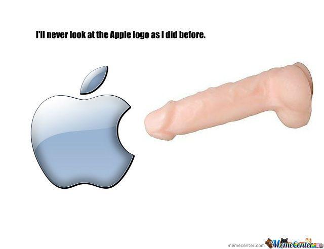 Funny Apple Logo - I'll Never Look At The Apple Logo As I Did Before