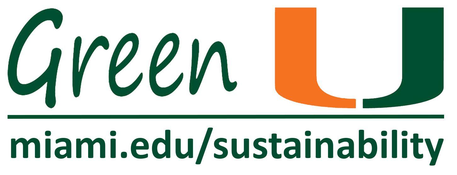 Orange and Green U Logo - Food Day | Sustainability | University of Miami