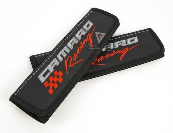 Camaro Racing Logo - Chevrolet Camaro Racing Car Seat Belt Shoulder Pads Covers | Etsy