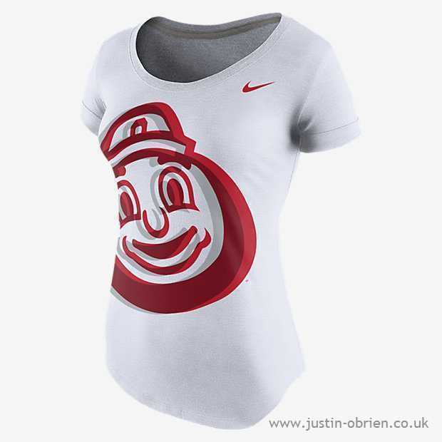 Red and White College Logo - Boutique Store Nike White Red T Shirt College Logo Scoop Tri Blend