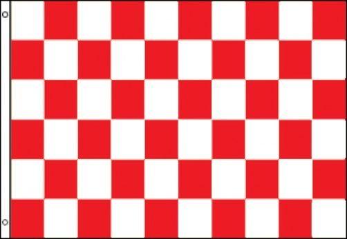 Red White Checkered Logo - Advertising Checkered Checker Red White Flag 3'x5' Banner