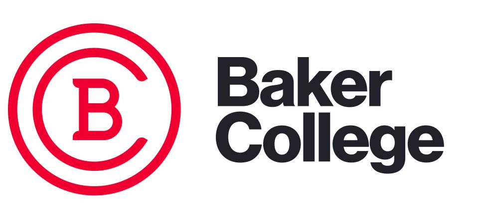 Red and White College Logo - full baker logo red on white - Comevo