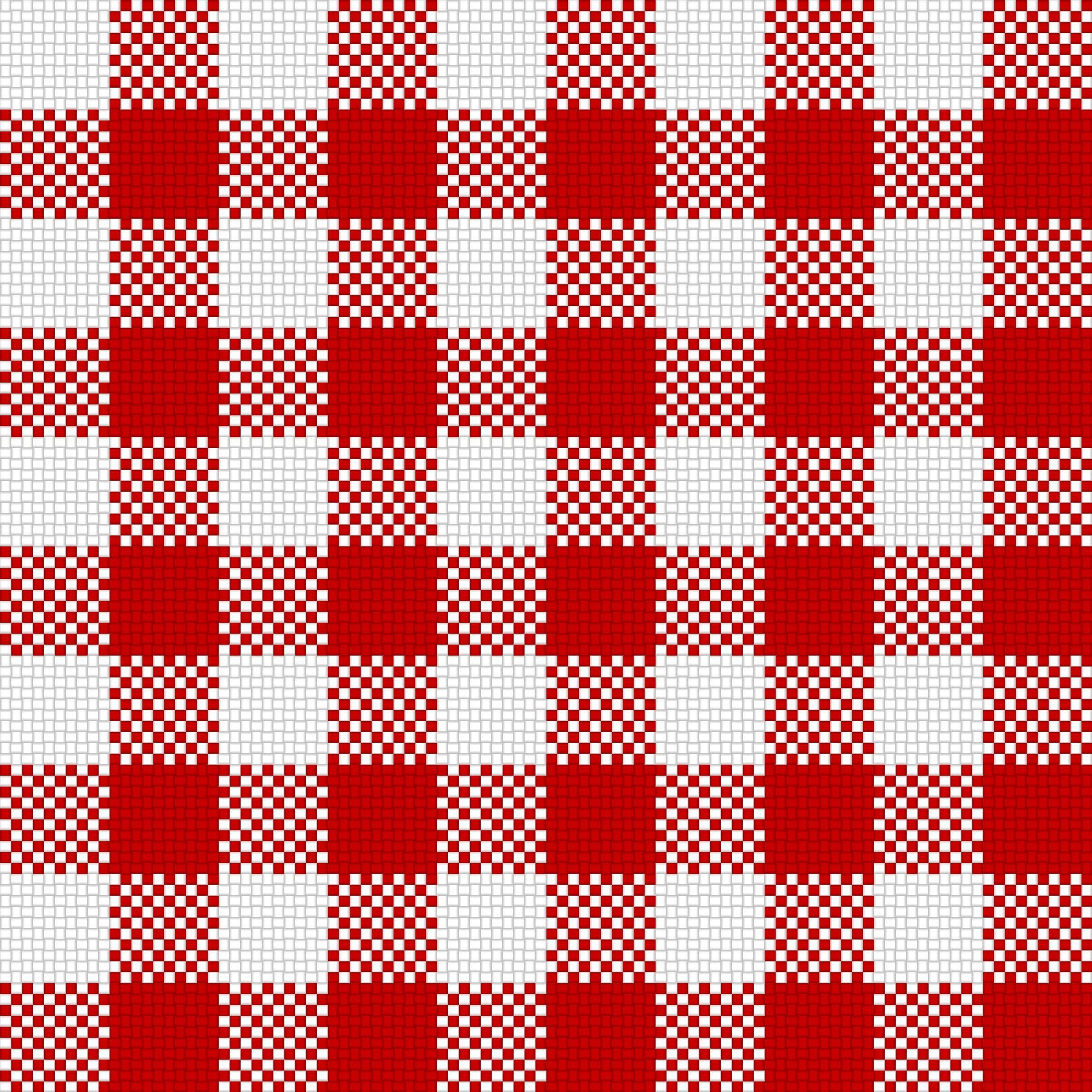 red checkered v