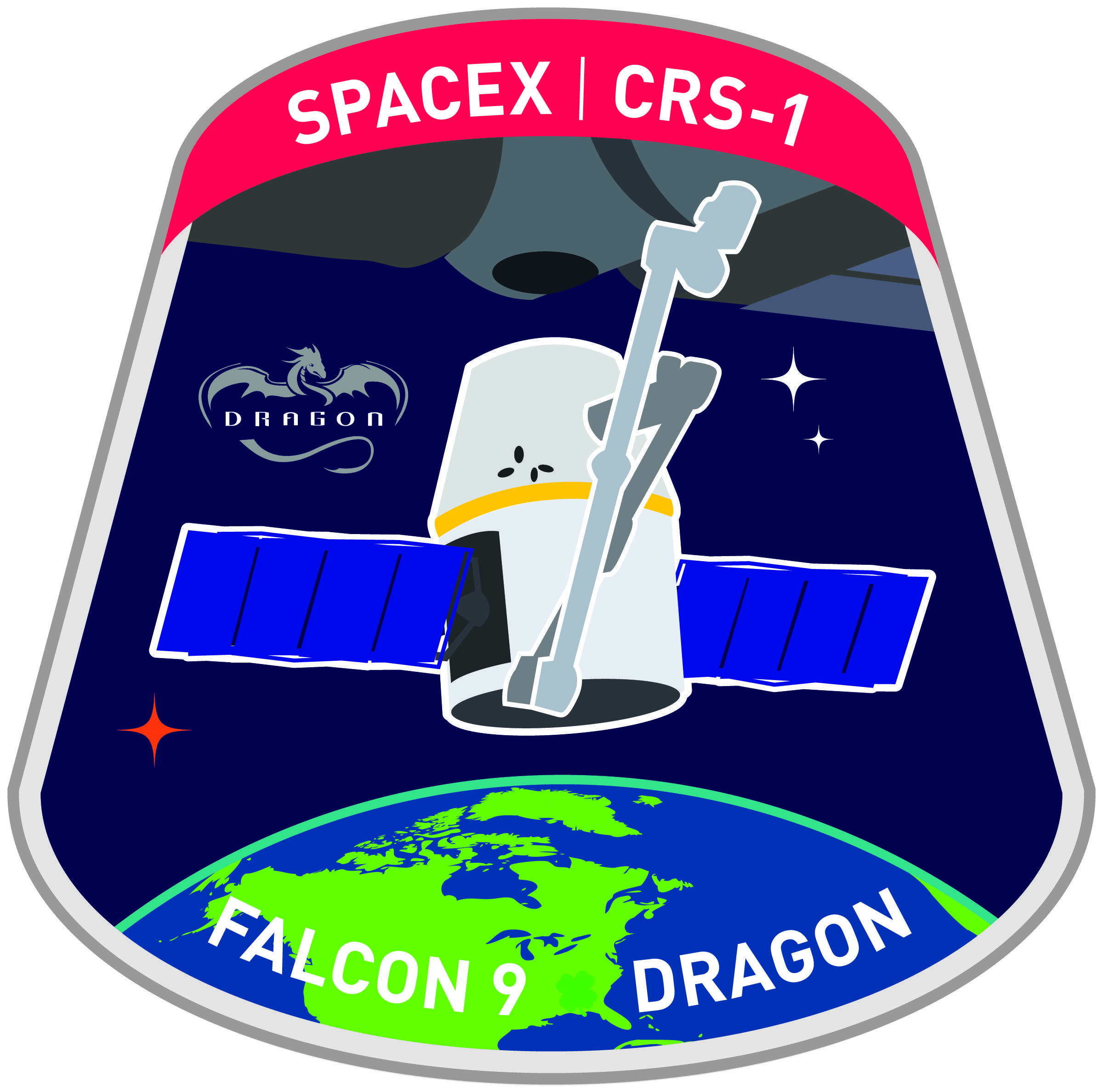 SpaceX Mission Logo - Summary of the First SpaceX Commercial Resupply Mission to ISS