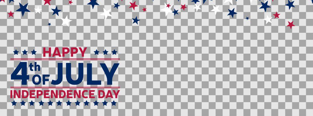 Red White Checkered Logo - Happy 4th Of July Independence Day Checkered Banner With Falling Red