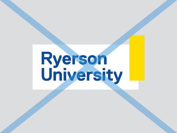White and Blue Rectangle Logo - Ryerson Logo - Ryerson Brand - Ryerson University