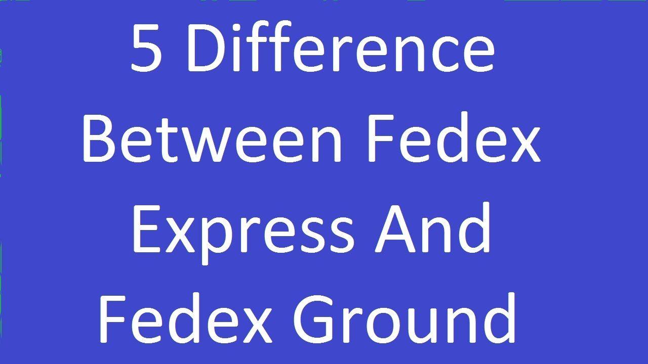 FedEx Ground Express Logo - Difference Between Fedex Express And Fedex Ground - YouTube