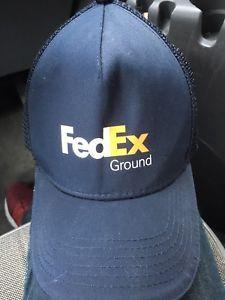 Groumd Federal Express Logo - FedEx Ground Logo Snapback Adjustable Mesh Trucker Hat Cap Blue