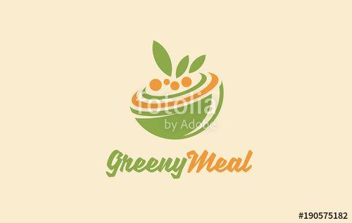 Healthy Foods Restaurant Logo - Healthy organic food logo. Vegetarian vector symbol. Vegan food sign ...