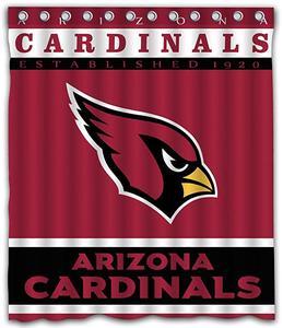 Cardinals Football Logo - NFL ARIZONA CARDINALS Football Team Logo Shower Curtain | GoJeek