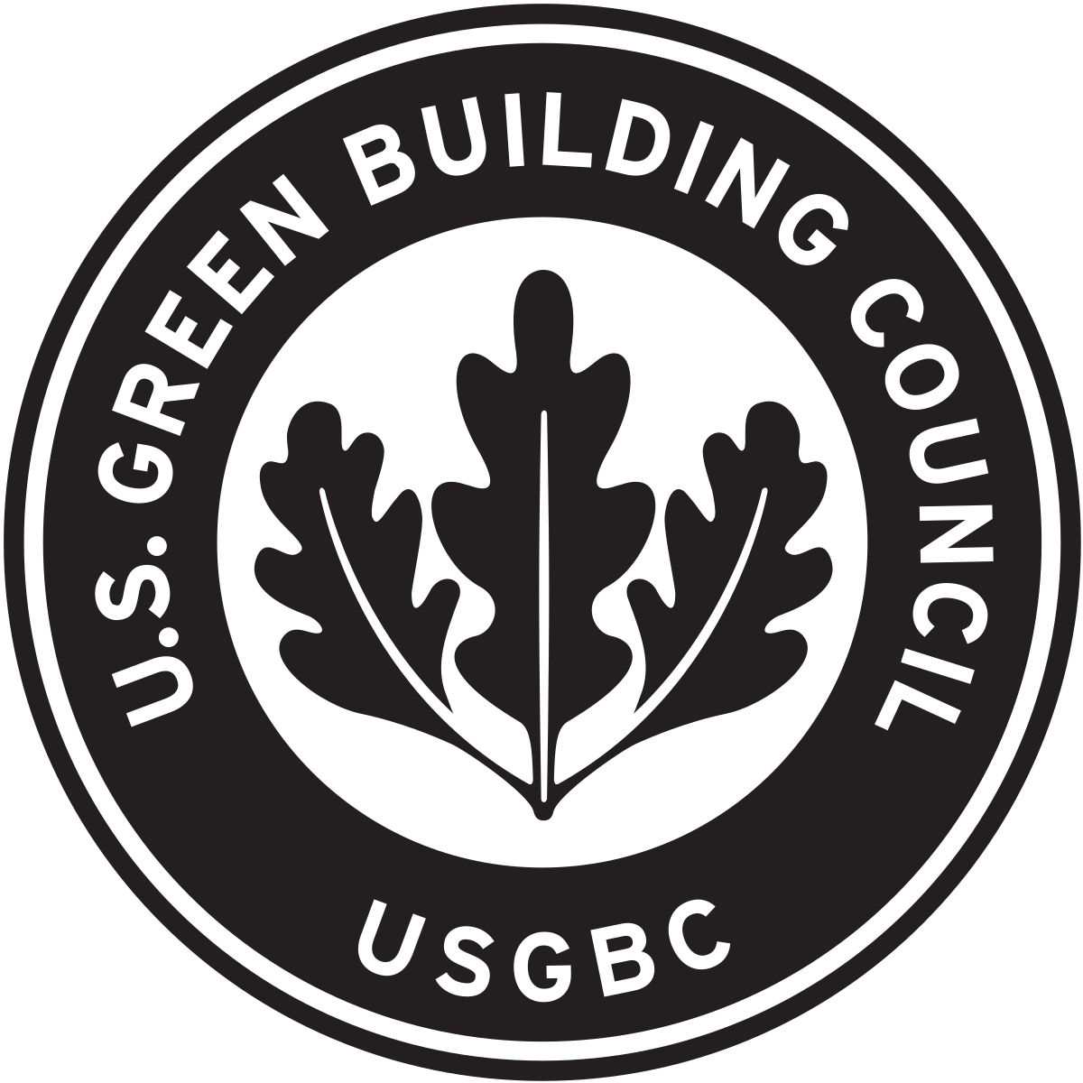 White and Green Line Logo - U.S. Green Building Council