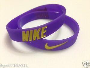 Purple and Gold Logo - New Nike Baller Silicone Wristband Purple and Gold Logo