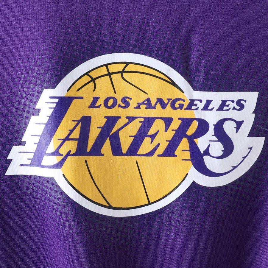 Purple and Gold Logo - Youth Los Angeles Lakers Purple Gold Color Block Rash Guard T Shirt