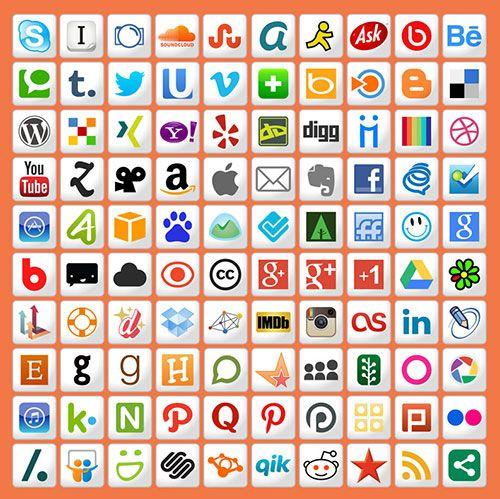 All Social Media Logo - 35 Best Free Social Media Icons Sets for High Quality Websites