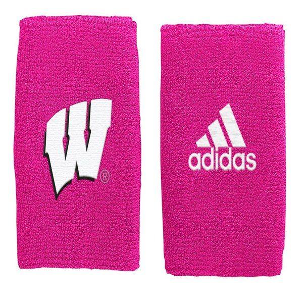 Pink Wisconsin Logo - adidas Wisconsin Badgers Pink Breast Cancer Awareness 4-inch Wristbands