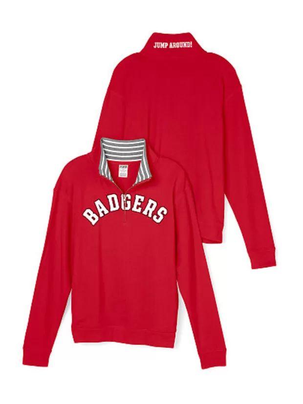 Pink Wisconsin Logo - victorias secret pink wisconsin badger red half zip | dream closet ...