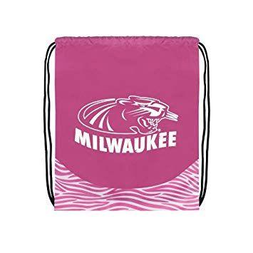 Pink Wisconsin Logo - Amazon.com : Wisconsin Milwaukee Nylon Zebra Pink/White Patterned ...