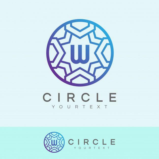 Circle W Logo - Luxury circle initial Letter W Logo design Vector