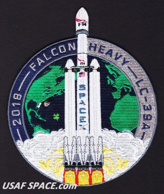 FH Falcon Heavy Logo - SpaceX Original Falcon Heavy FH 1st Launch & Landing Mission Patch ...