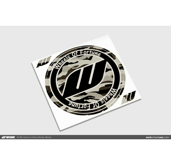 Circle W Logo - WORK Circle W Camo Sticker (Black)