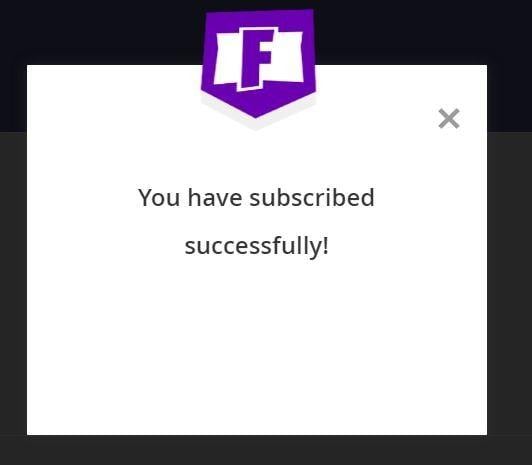Fornite F Logo - I have not received the F banner after subscribing to the newsletter ...