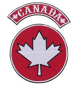 Circle W Logo - Maple Leaf Flag Center Patch Circle with Canada TR Red w/ White 10