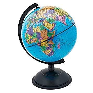 Atlas Globe Logo - 18CM GLOBE WORLD MAP ATLAS REVOLVING WITH STAND EDUCATIONAL XMAS