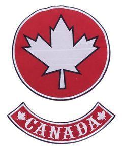 Circle W Logo - Maple Leaf Flag Center Patch Circle with Canada BR Red w/ White