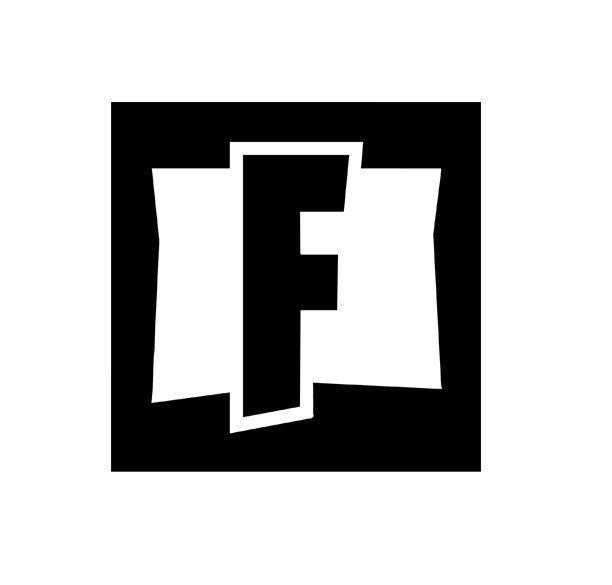 Fornite F Logo - Fortnite Square Logo Vinyl Decal , Car / Window Sticker , FREE ...