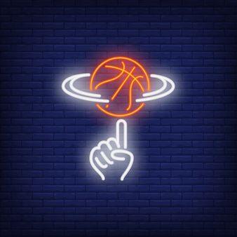Neon Basketball Logo - Basketball logo Vector | Free Download