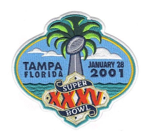 Xxxv Logo - 2001 NFL Super Bowl XXXV Logo Willabee & Ward Patch