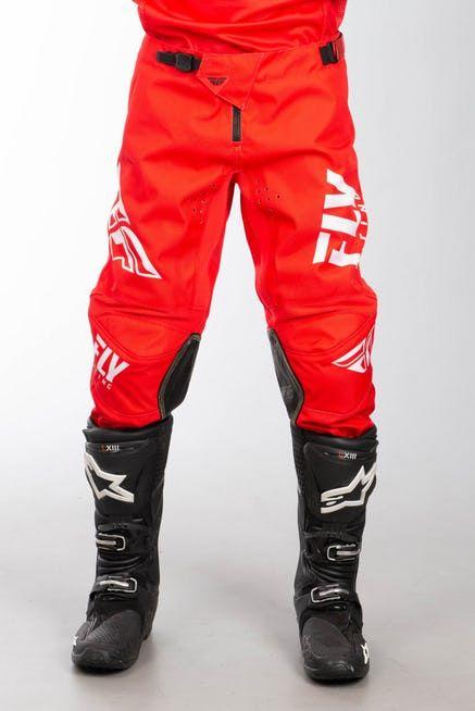 Red White Shield Auto Logo - FLY Kinetic Shield MX Trousers White (Now 20%).co.uk