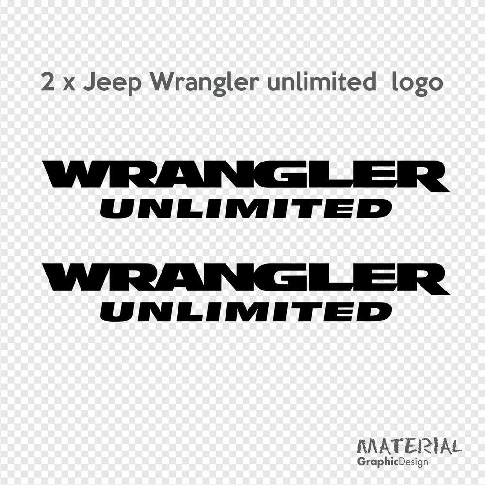 Jeep 4x4 Logo - 2x Jeep Wrangler Unlimited logo Sticker Decal SAHARA RUBICON