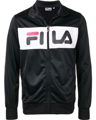 Black Fila Logo - Huge Deal on Fila logo track jacket - Black