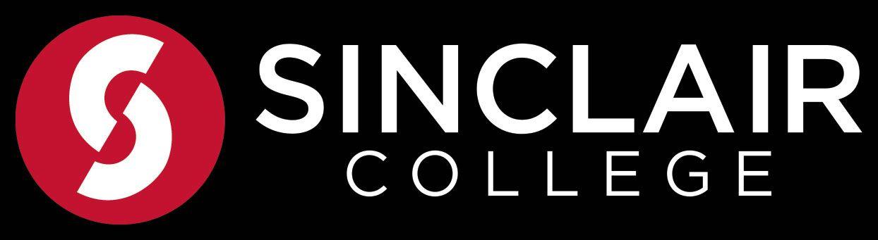 Red and White College Logo - Sinclair Colors