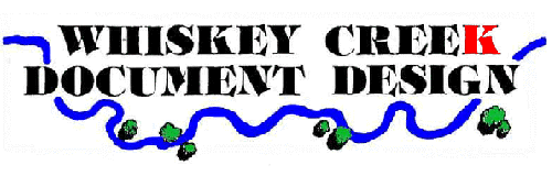 Whiskey Creek Logo - Books Designed by Whiskey Creek
