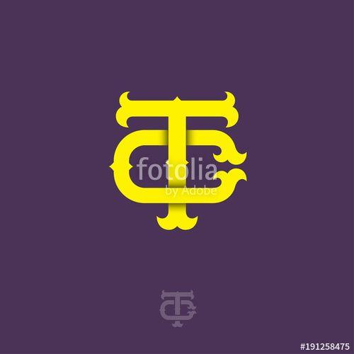 Crossed C Logo - T and C monogram. T and C crossed letters, intertwined letters ...