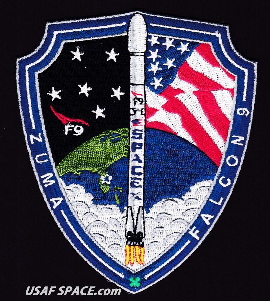 SpaceX Mission Logo - RARE ZUMA - SPACEX ORIGINAL FALCON 9 Launch Classified SATELLITE ...