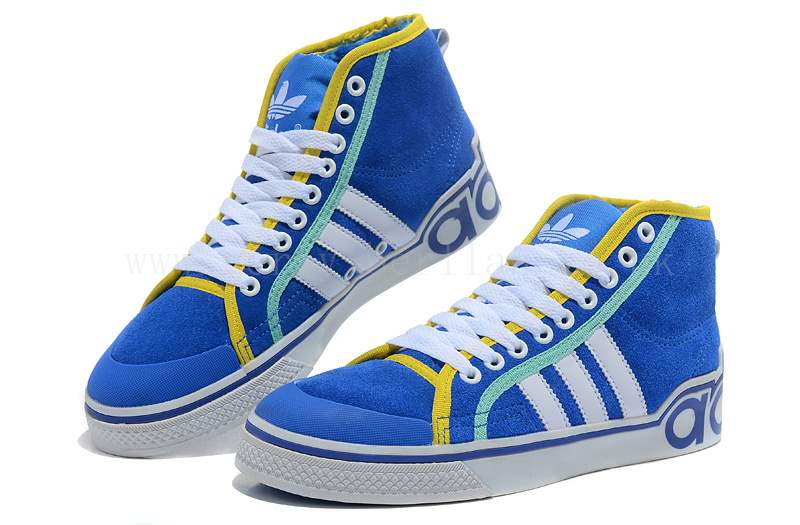 Yellow Blue Shoe with Wings Logo - Adidas Jeremy Scott Wings 2.0 Roundhouse Mid Shoes Men Trend