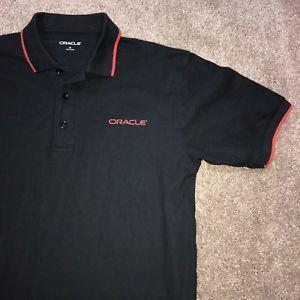 Black Oracle Logo - Details about Md ORACLE Logo Team Golf Polo T Shirt Button UP Black USA Cup  EUC