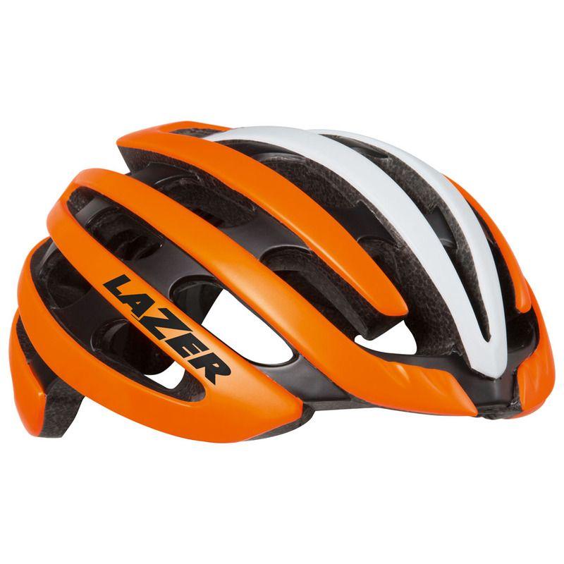Orange and White Road Logo - Lazer Z1 Road Helmet (Matt Flash Orange/White) | Sportpursuit.com